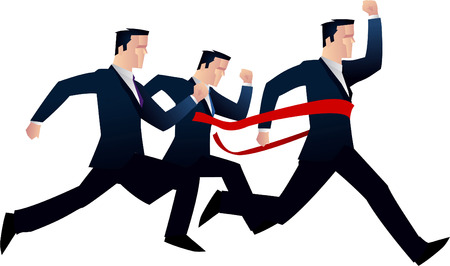 Businessmen competing race vector illustration.のイラスト素材