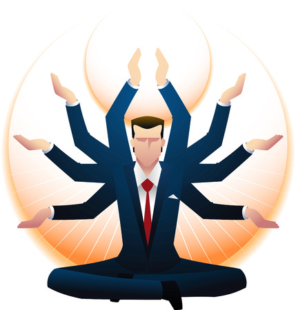 Zen bussines man.のイラスト素材