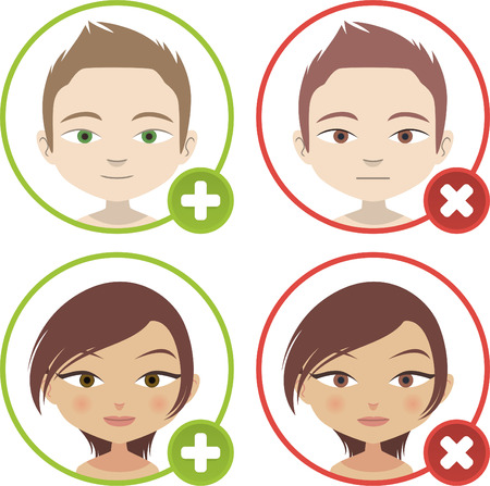 Head and Shoulder add People Avatar Profile vector illustration.のイラスト素材