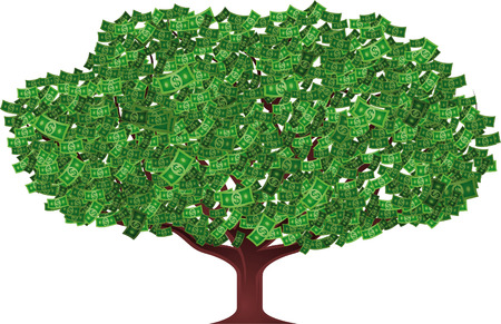 money tree vector illustrationのイラスト素材