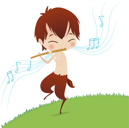 dancing fairy Puck vector illustrationのイラスト素材
