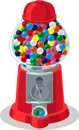 Multicolored full Gumball Machine.のイラスト素材