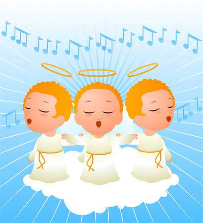 Angels singing in a chorusのイラスト素材