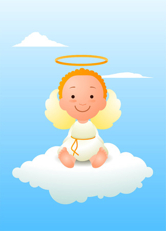 Baby angel cartoonのイラスト素材