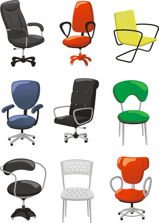 Set of office chairsのイラスト素材