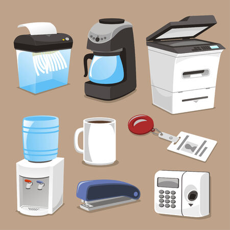 Office supply elements vector illustration.のイラスト素材