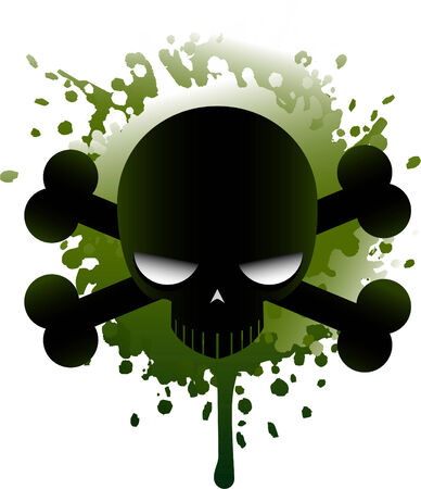Poisonous skull icon illustrationのイラスト素材