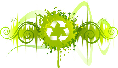 Recycle symbol background designのイラスト素材