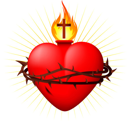 Sacred heart vector illustrationのイラスト素材