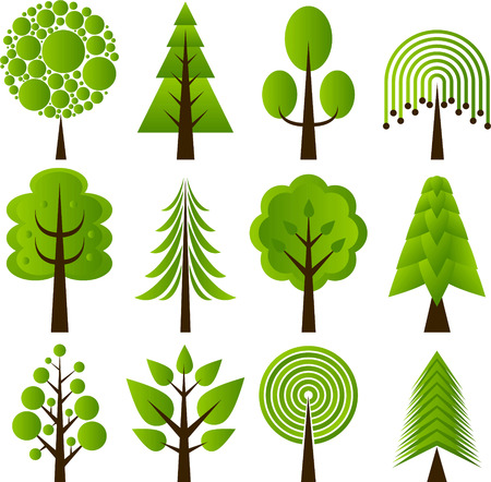 tree design iconsのイラスト素材