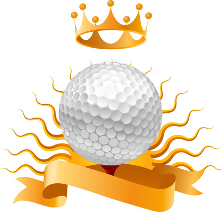Golf Winner Sun Ball vector illustrationのイラスト素材