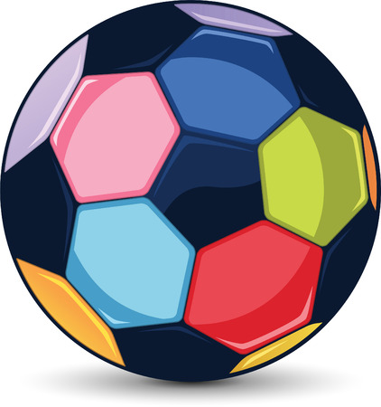 Soccer colour ball illustrationのイラスト素材
