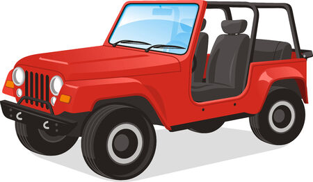 Vector illustration of a vehicle, saved in layers for easy editing. Line drawing illustration also included.のイラスト素材