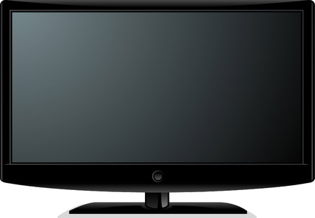 LCD TV Television Flat Screen Vector Illustration Cartoon.のイラスト素材