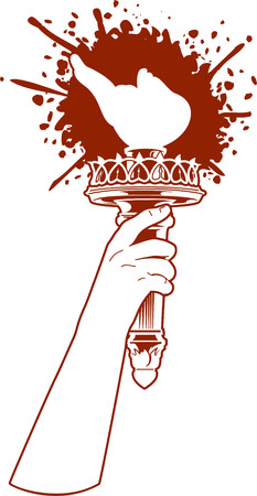 Liberty torch splashのイラスト素材