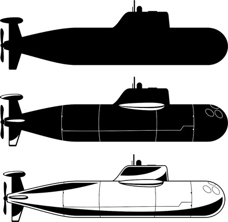 Submarine War Icons vector illustration.のイラスト素材