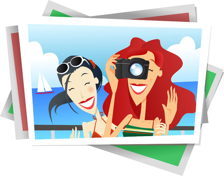 Vacation pictures.のイラスト素材