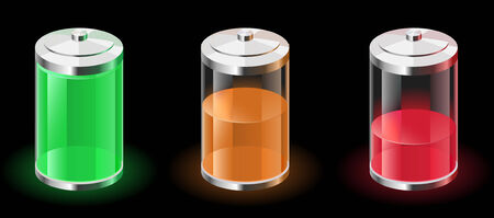 Battery Charge Power Line vector illustration.のイラスト素材