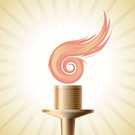Burning torch of hope vector illustration.のイラスト素材