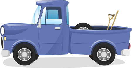Pick up truck illustrationのイラスト素材