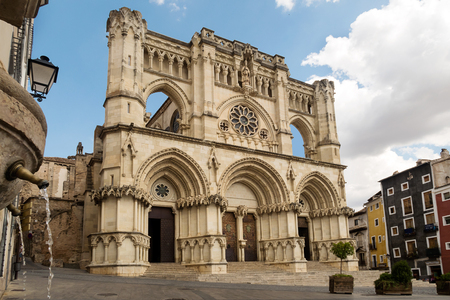 Santa Mar?a and San Juli?n Cathedral in Cuenca, Spainの写真素材