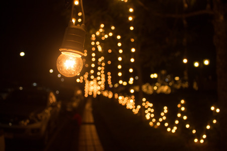 Light Bulb with Bokeh backgroundの写真素材