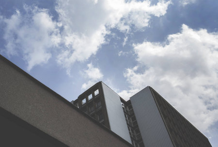 building closeup photo against sky background