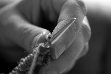 Knitting Fingersの写真素材