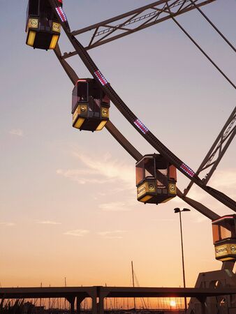 Rimini Big Wheel Sunsetの写真素材