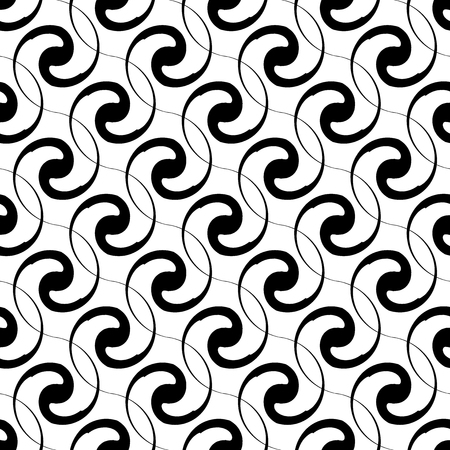Black patterns on white background. Seamless pattern. Abstract vector background.のイラスト素材