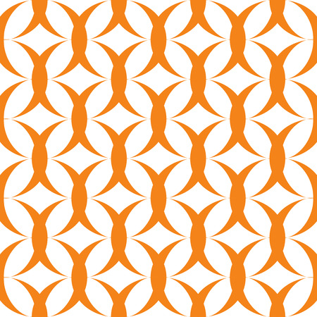Orange pattern on white background. Seamless pattern wallpaper. Abstract vector.のイラスト素材