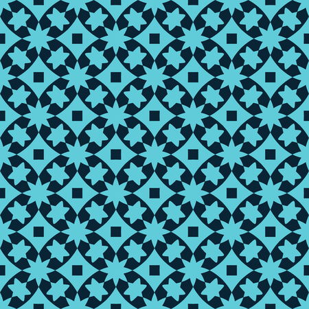 Turquoise pattern on black background. Seamless pattern. Abstract vector.のイラスト素材