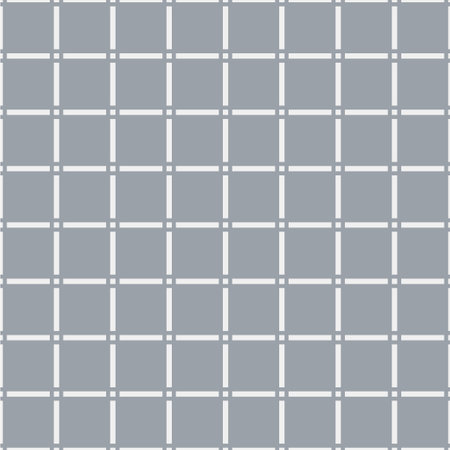 White pattern on gray seamless backdrop. Lines and squares repeat.のイラスト素材