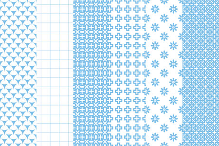 Classic seamless set of pattern design fashion in abstract style. Elegant abstract background.のイラスト素材