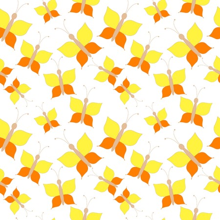 Seamless butterfly pattern with vivid elementsのイラスト素材