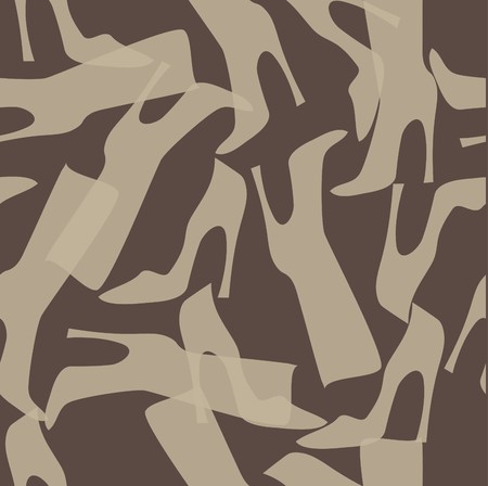 Seamless ladies shoes vector patternのイラスト素材