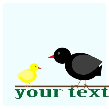 Abstract silhouette of the birds on branch のイラスト素材