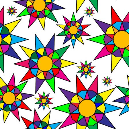 Seamless background with art flowersのイラスト素材