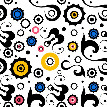 Seamless background with art patternのイラスト素材