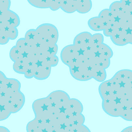 Clouds and star abstract repetitionsのイラスト素材