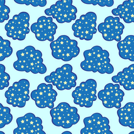 Clouds and star abstract repetitionsのイラスト素材