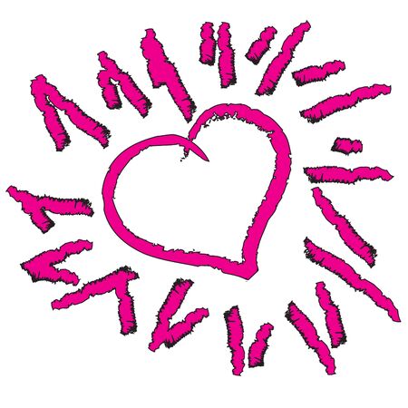 Grunge Heart Border for any purpose!のイラスト素材