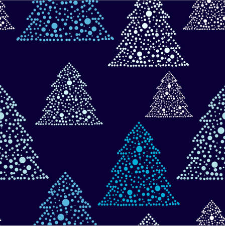 New years tree repetition pattern in fashion trend colorsのイラスト素材