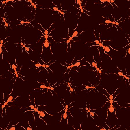 Seamless wallpaper with red antsのイラスト素材