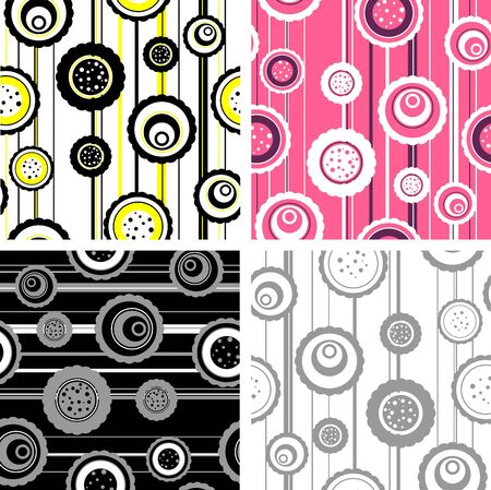 Seamless art abstract pattern setのイラスト素材
