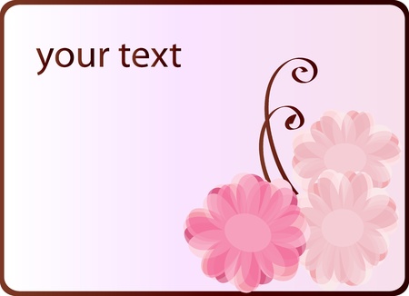 Abstract  background with pink flowersのイラスト素材