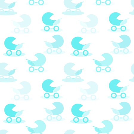 blue carriage background on whiteのイラスト素材