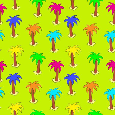 Abstract seamless background with palmのイラスト素材