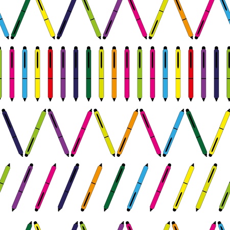 seamless illustration of colored penのイラスト素材