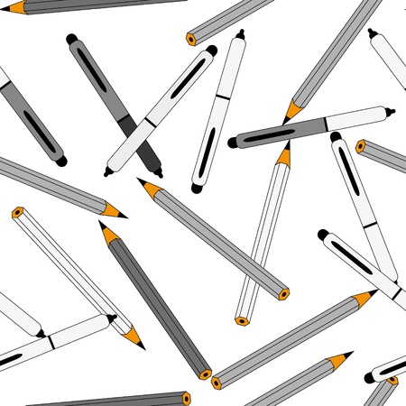 vector illustration of colored pencilsのイラスト素材
